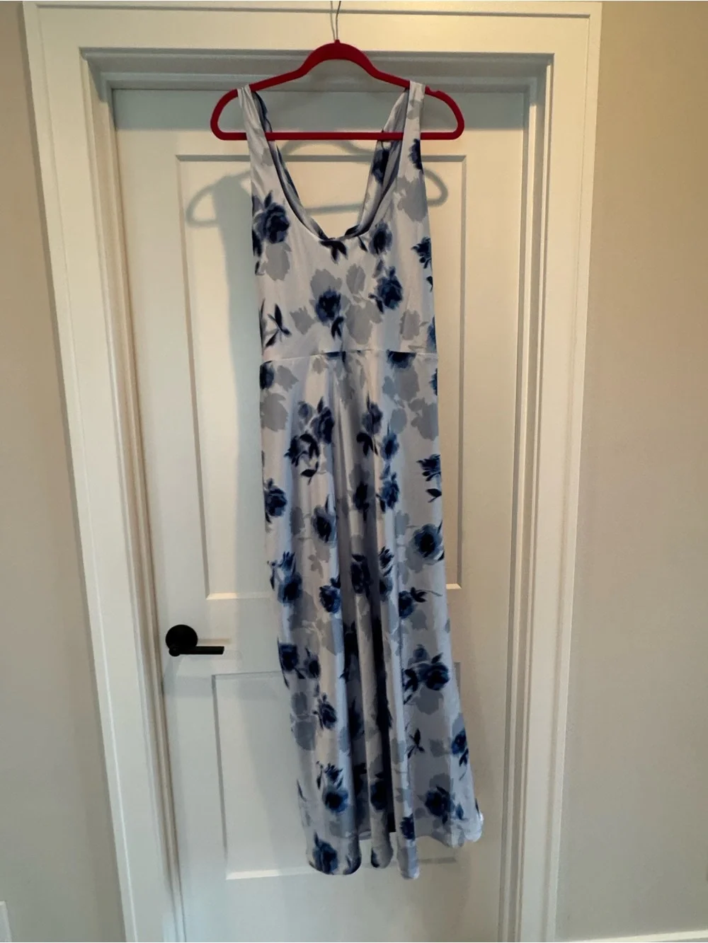 Abercrombie & Fitch Light Blue and Navy Floral Cowl Maxi Dress